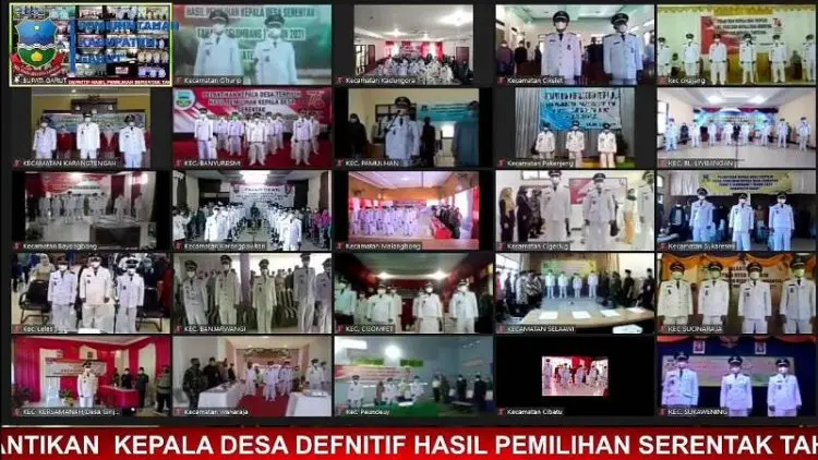 PPKM Level 3, Bupati Lantik 214 Kades secara Virtual