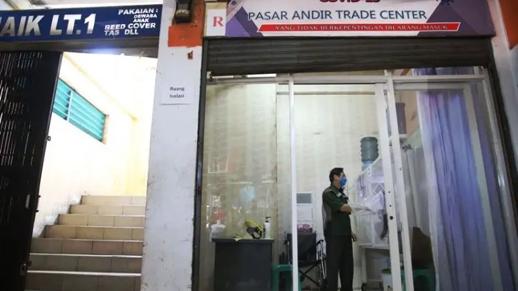 Foto: Kabin Isolasi Pasien Covid-19 di Pasar Andir