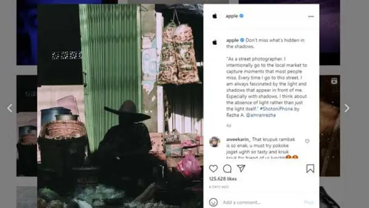 Apple Unggah Foto Pedagang Lokal, Warganet Bangga