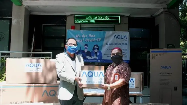Aqua Japan Donasikan Alat Kesehatan untuk Nakes RSUD Tanjung Priok