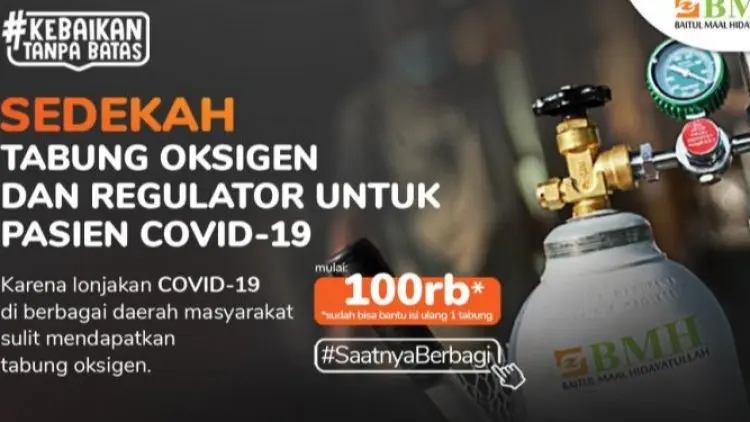 Bantu Pasien Covid-19 Miliki Tabung Oksigen
