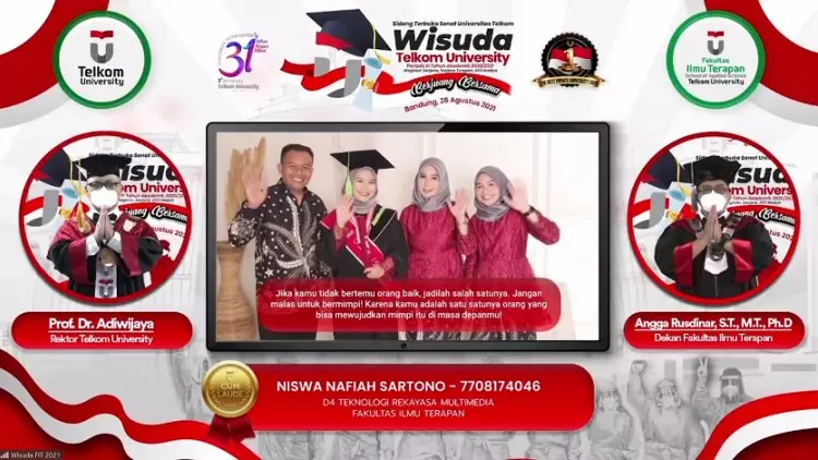 Tel-U Kukuhan 1.061 Wisadawan Secara Daring