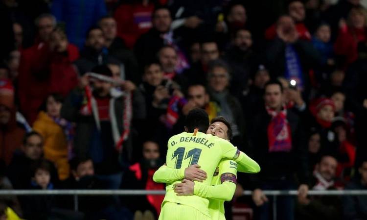 Gol Injury Time Dembele Selamatkan Barcelona di Markas Atletico