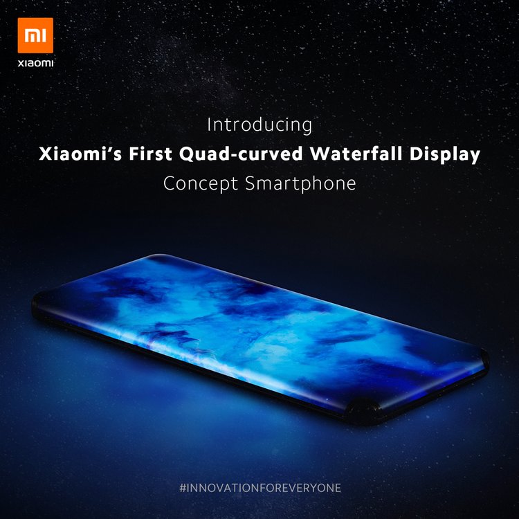 Xiaomi Perkenalkan Konsep Smartphone Masa Depan: Layar Quad-curved Waterfall Display