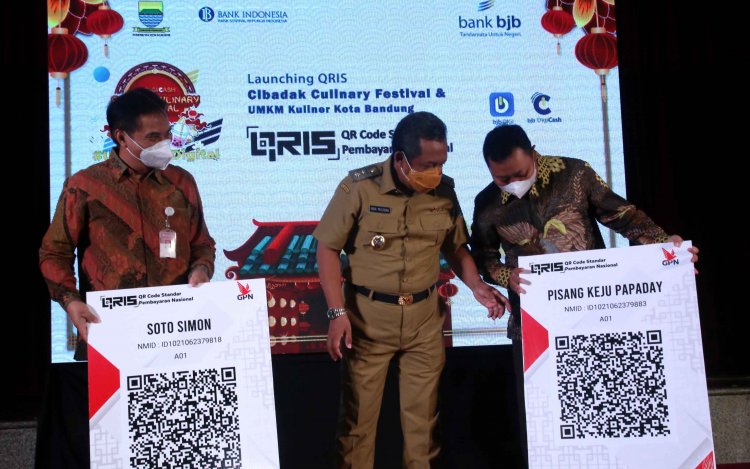Foto: Launching QRIS BJB Digicash Cibadak Culinary Festival dan UMKM Kuliner Kota Bandung