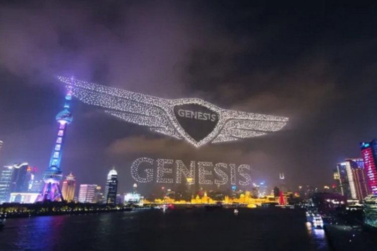 Genesis Pecahkan Rekor Terbangkan 3.281 Drone di Langit China