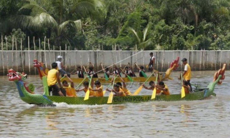 Persiapan PON Papua, Dayung Kalsel Latihan di Danau Riam Kanan