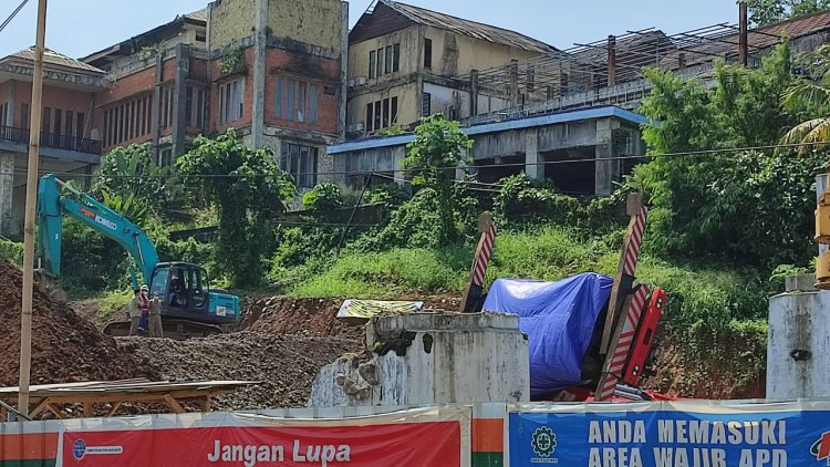 Crane Terguling di Proyek Double Track Bogor-Sukabumi, Begini Kondisinya Sekarang
