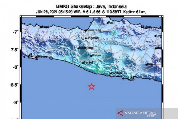 BMKG: Gempa Magnitudo 5,3 di Yogyakarta bukan "megathrust"