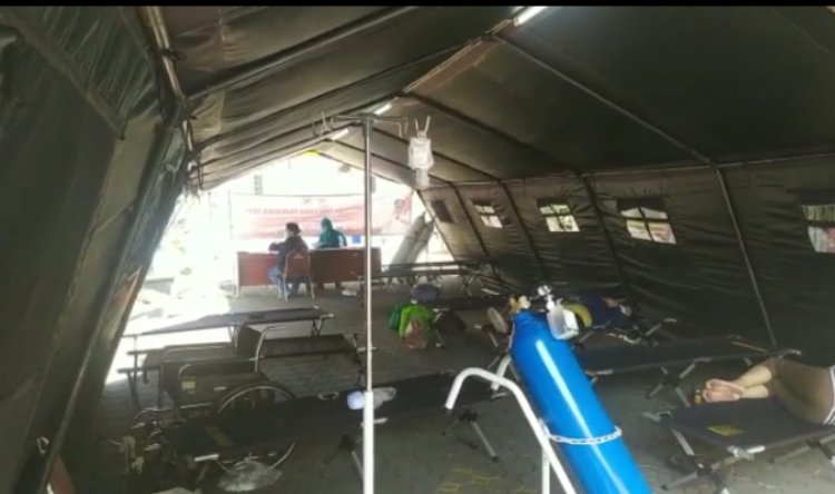 BOR 100 Persen, BPBD Pasang Tenda Darurat di RSUD Kota Bogor