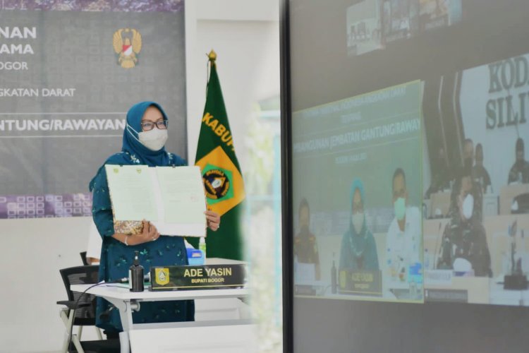 MoU Virtual, Kodam III Siliwangi Bangun Jembatan Rawayan di Kabupaten Bogor