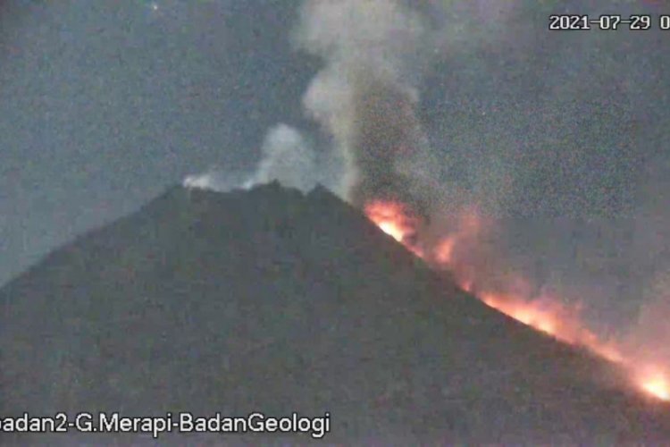 Awan panas guguran Gunung Merapi meluncur sejauh 2,5 km